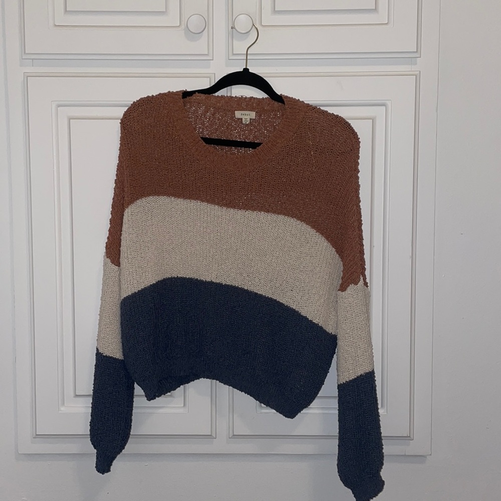 Debut Striped Colorblock Sweater